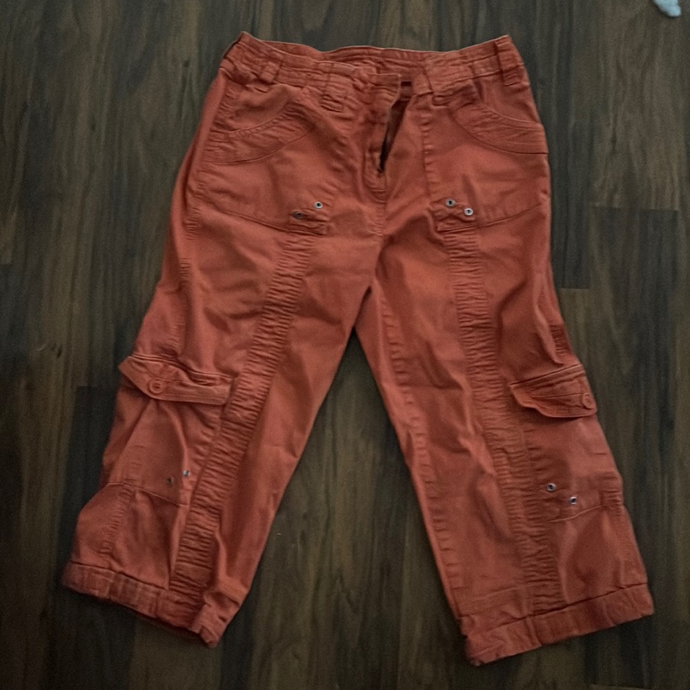 Orange Cargo/Capri pants